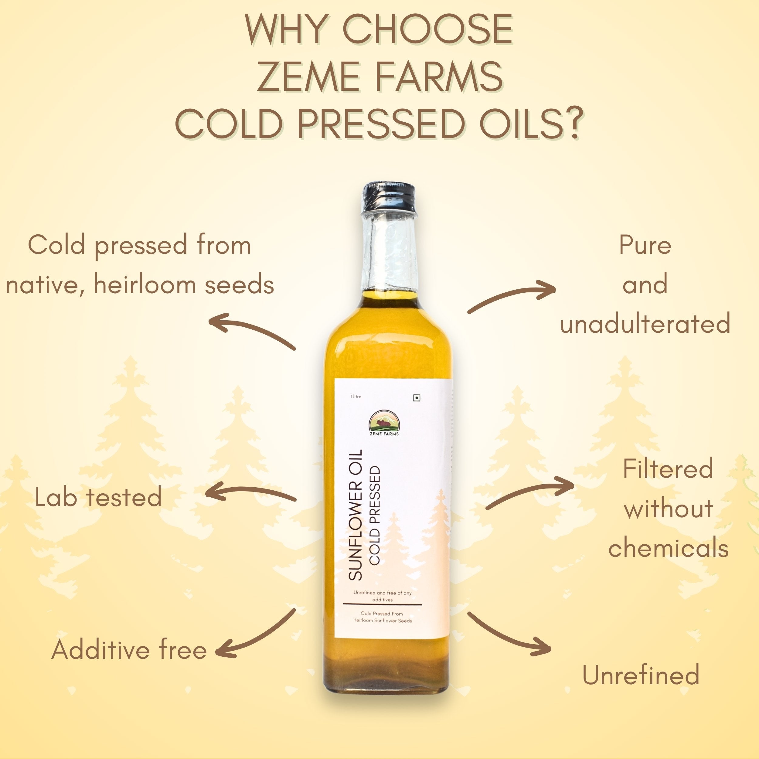 Cold Pressed Sunflower Oil | 1 litre | Metal Can