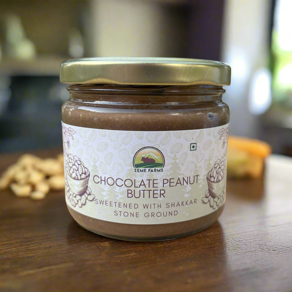 Chocolate Peanut Butter With Natural Cocoa Powder | Stone Ground | No Preservatives | 300gm