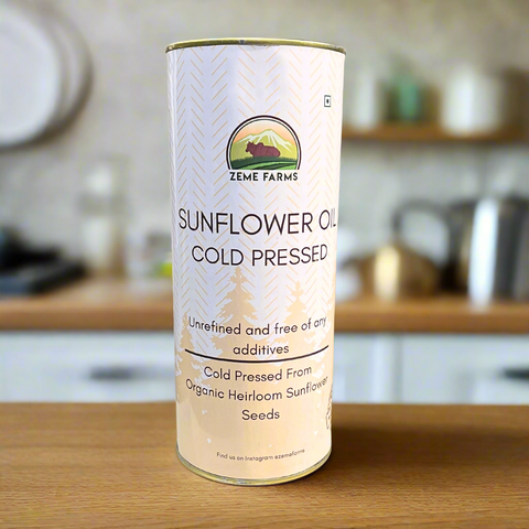 Cold Pressed Sunflower Oil | 1 litre | Metal Can